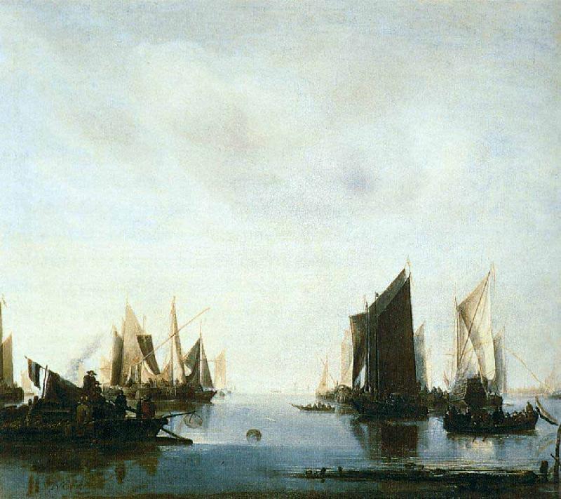 Jan van de Cappelle Seascape with Sailing Boats oil painting picture